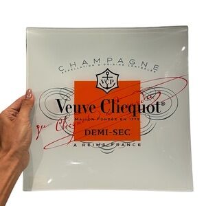 NWOT STILLMAN LUXE Veuve Clicquot Demi-Sec (Orange) Decorative Tray